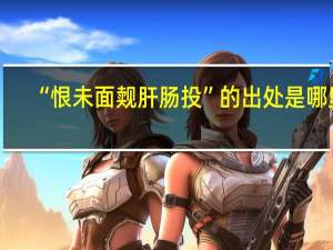 “恨未面觌肝肠投”的出处是哪里