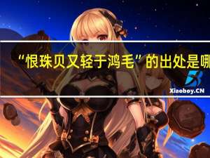 “恨珠贝又轻于鸿毛”的出处是哪里