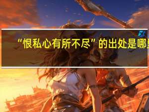 “恨私心有所不尽”的出处是哪里