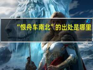 “恨舟车南北”的出处是哪里