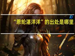 “恩纶湛洋洋”的出处是哪里