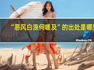 “恶风白浪何嗟及”的出处是哪里