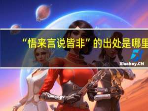 “悟来言说皆非”的出处是哪里