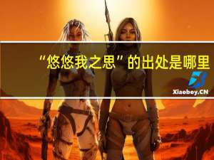 “悠悠我之思”的出处是哪里