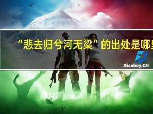 “悲去归兮河无梁”的出处是哪里