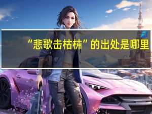 “悲歌击枯枾”的出处是哪里