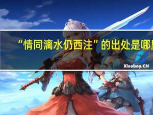 “情同漓水仍西注”的出处是哪里