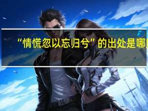 “情慌忽以忘归兮”的出处是哪里