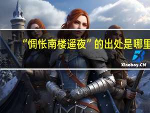 “惆怅南楼遥夜”的出处是哪里