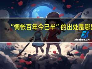 “惆怅百年今已半”的出处是哪里