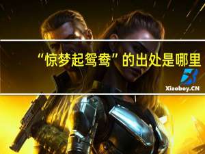 “惊梦起鸳鸯”的出处是哪里