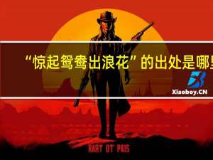 “惊起鸳鸯出浪花”的出处是哪里