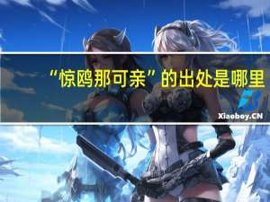 “惊鸥那可亲”的出处是哪里