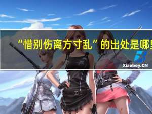 “惜别伤离方寸乱”的出处是哪里