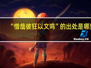 “惜哉彼狂以文鸣”的出处是哪里