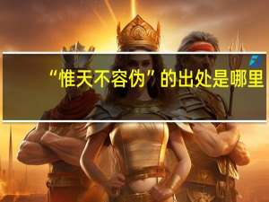 “惟天不容伪”的出处是哪里