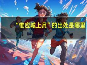 “惟应城上月”的出处是哪里
