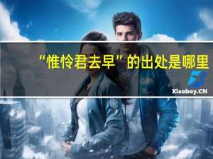 “惟怜君去早”的出处是哪里