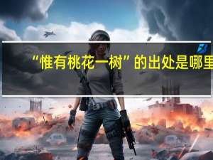 “惟有桃花一树”的出处是哪里