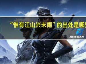 “惟有江山兴未阑”的出处是哪里