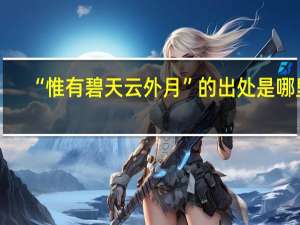 “惟有碧天云外月”的出处是哪里