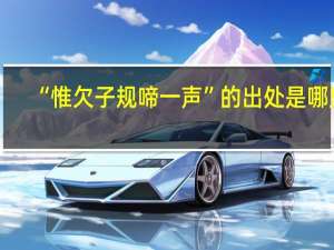 “惟欠子规啼一声”的出处是哪里