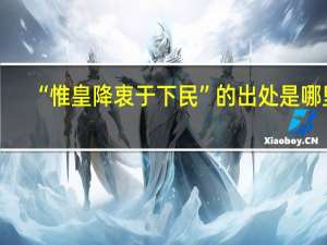 “惟皇降衷于下民”的出处是哪里