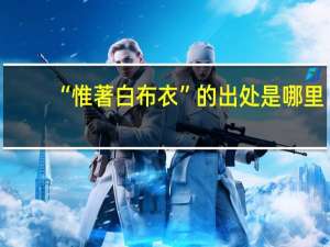 “惟著白布衣”的出处是哪里