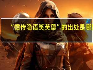 “惯传隐语笑芙蕖”的出处是哪里