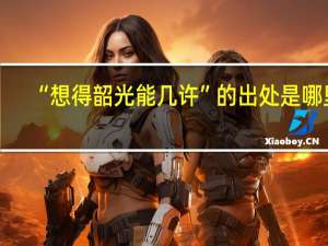 “想得韶光能几许”的出处是哪里
