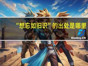 “想忘如旧识”的出处是哪里