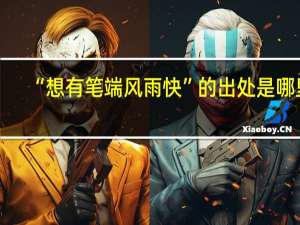 “想有笔端风雨快”的出处是哪里