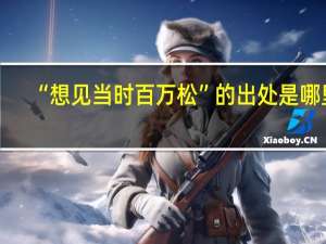 “想见当时百万松”的出处是哪里