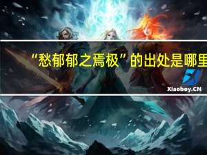 “愁郁郁之焉极”的出处是哪里
