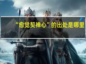 “愈觉契禅心”的出处是哪里