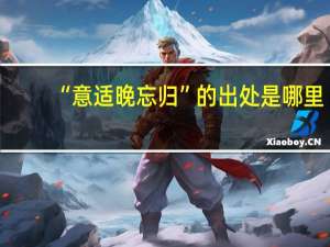 “意适晚忘归”的出处是哪里
