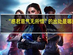“感君意气无所惜”的出处是哪里