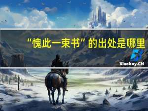 “愧此一束书”的出处是哪里