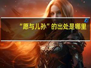 “愿与儿孙”的出处是哪里