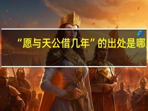 “愿与天公借几年”的出处是哪里