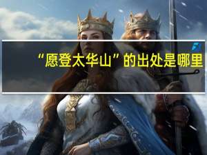 “愿登太华山”的出处是哪里