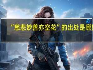“慈悲妙善亦空花”的出处是哪里