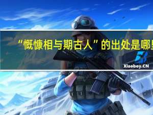 “慨慷相与期古人”的出处是哪里