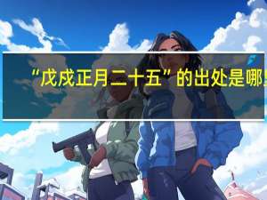 “戊戍正月二十五”的出处是哪里