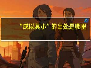 “成以其小”的出处是哪里
