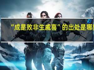 “成是败非生戚喜”的出处是哪里