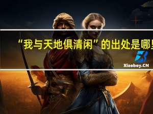 “我与天地俱清闲”的出处是哪里