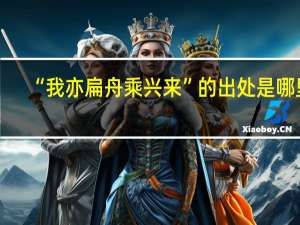 “我亦扁舟乘兴来”的出处是哪里