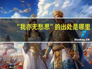 “我亦无愁思”的出处是哪里