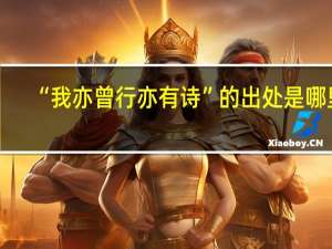 “我亦曾行亦有诗”的出处是哪里